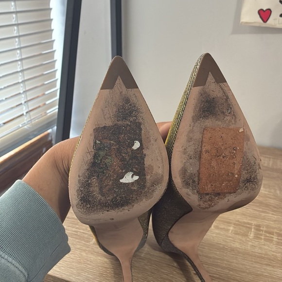 Veronica Beard Nathalia Lurex Metallic Pump Heels Size 8.5 - Picture 12 of 14